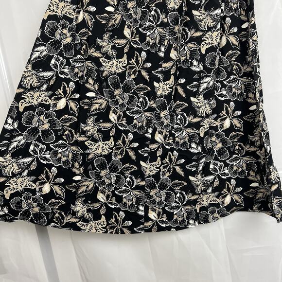 NWT Old Navy floral print midi skirt PL boho beachy pool tropical relaxed button - Picture 8 of 9